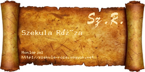Szekula Róza névjegykártya