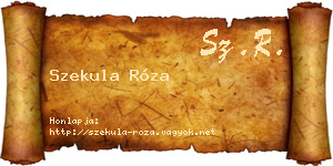 Szekula Róza névjegykártya
